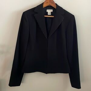 Ann Taylor Cropped Jacket Blazer Black Size: 8